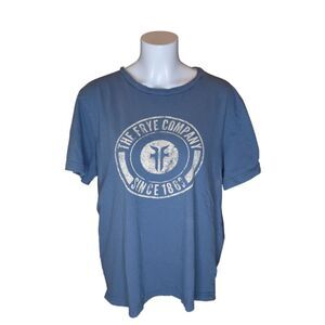 Frye Short Sleeve T Shirt Blue Womens XL